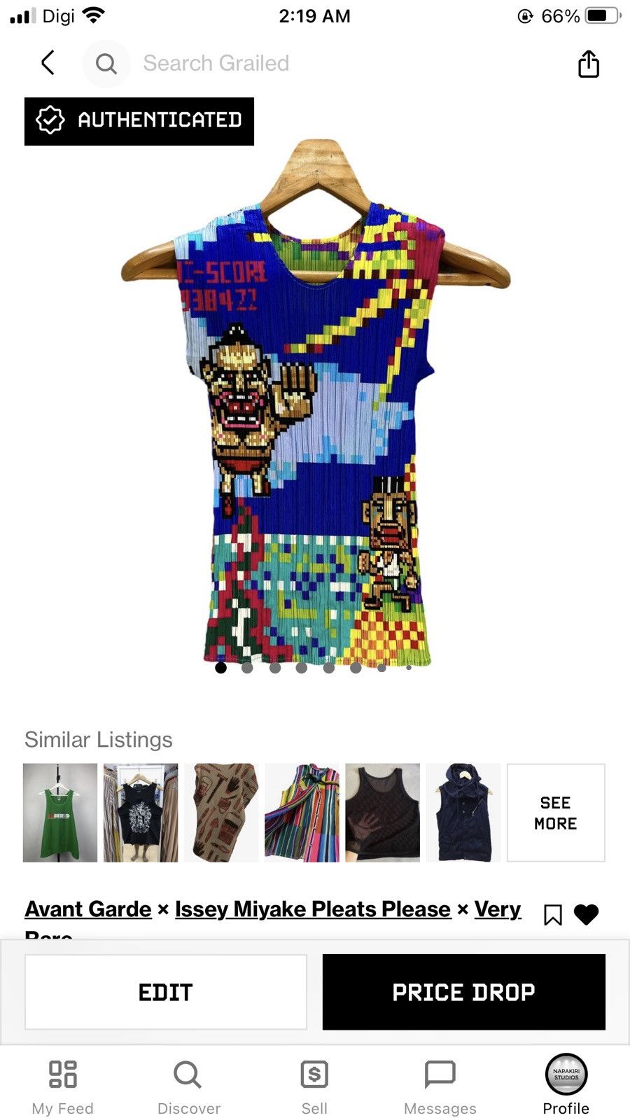 Pleats Please Issey Miyake Pleats Please Digital Game Graphic Overprint Tops #A32-0730 Size US M / EU 48-50 / 2 - 12 Thumbnail