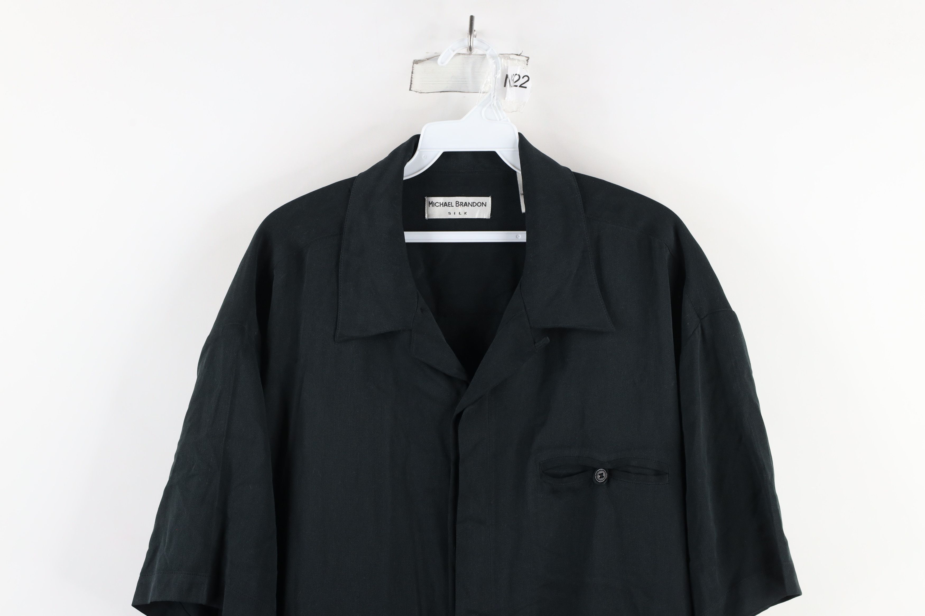 Vintage Vintage 90s Streetwear Herringbone Collar Button Shirt Size US XL / EU 56 / 4 - 2 Thumbnail