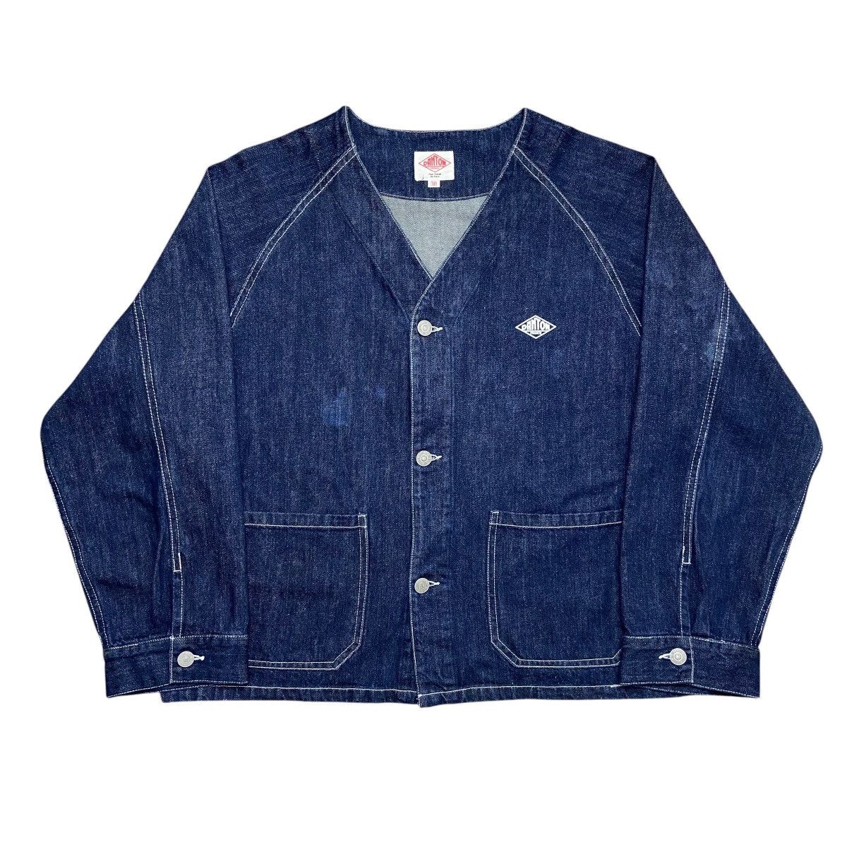 Danton Danton Denim Collarles Jacket Size US M / EU 48-50 / 2 - 1 Thumbnail