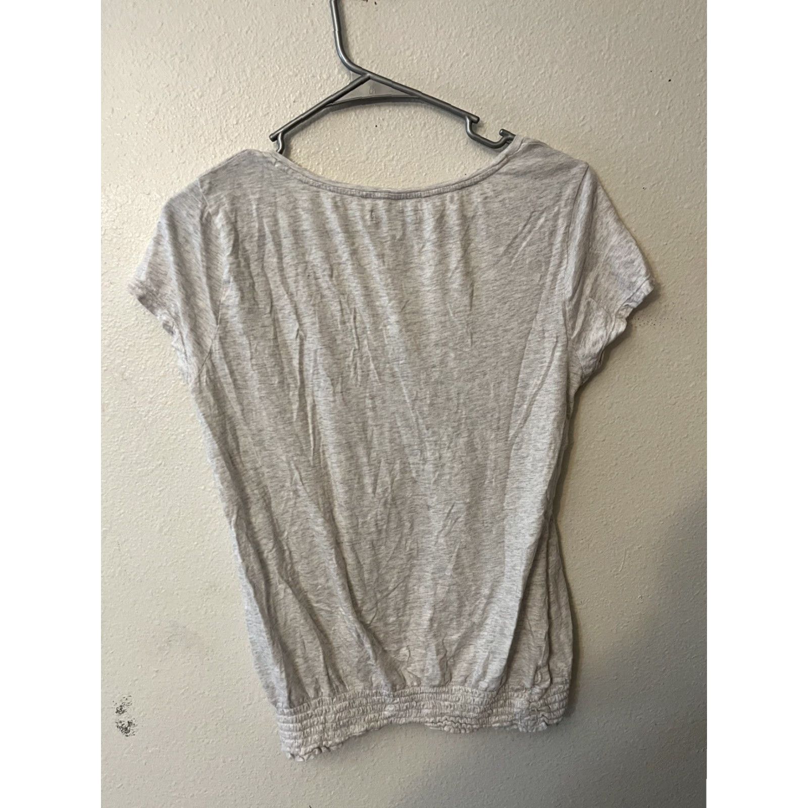 American Eagle Outfitters American Eagle Outfitters Womens T-Shirt L Gray Round Neck Short Sleeve Size L / US 10 / IT 46 - 3 Thumbnail