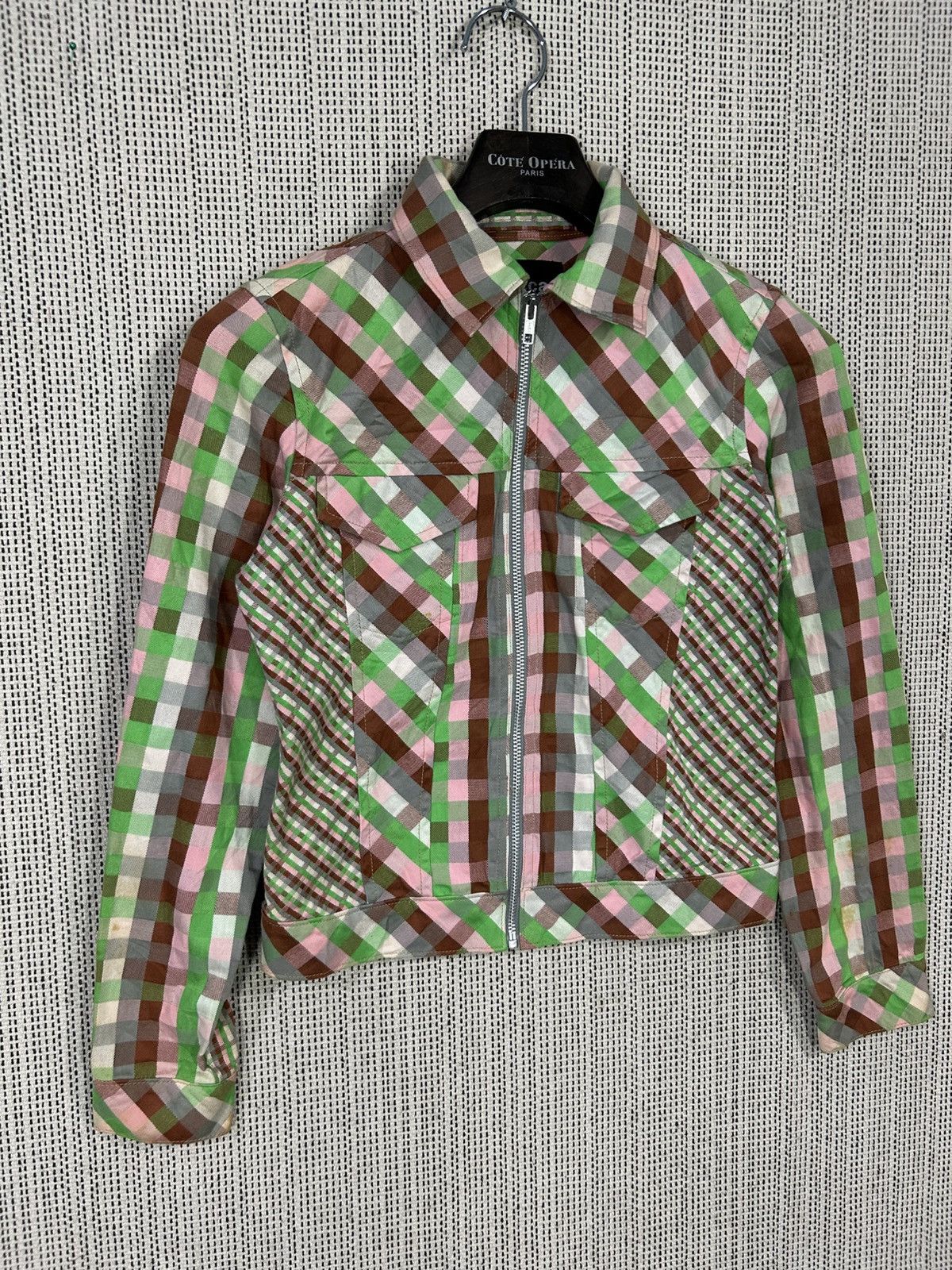 Zucca Vintage issey miyake zucca trucker jacket plaid Size S / US 4 / IT 40 - 3 Thumbnail
