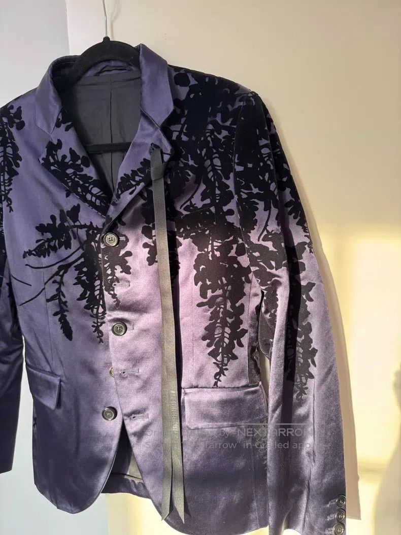 Ann Demeulemeester Ann Demeulemeester Size xs wisteria flocked double-breaste Size 34S - 6 Thumbnail