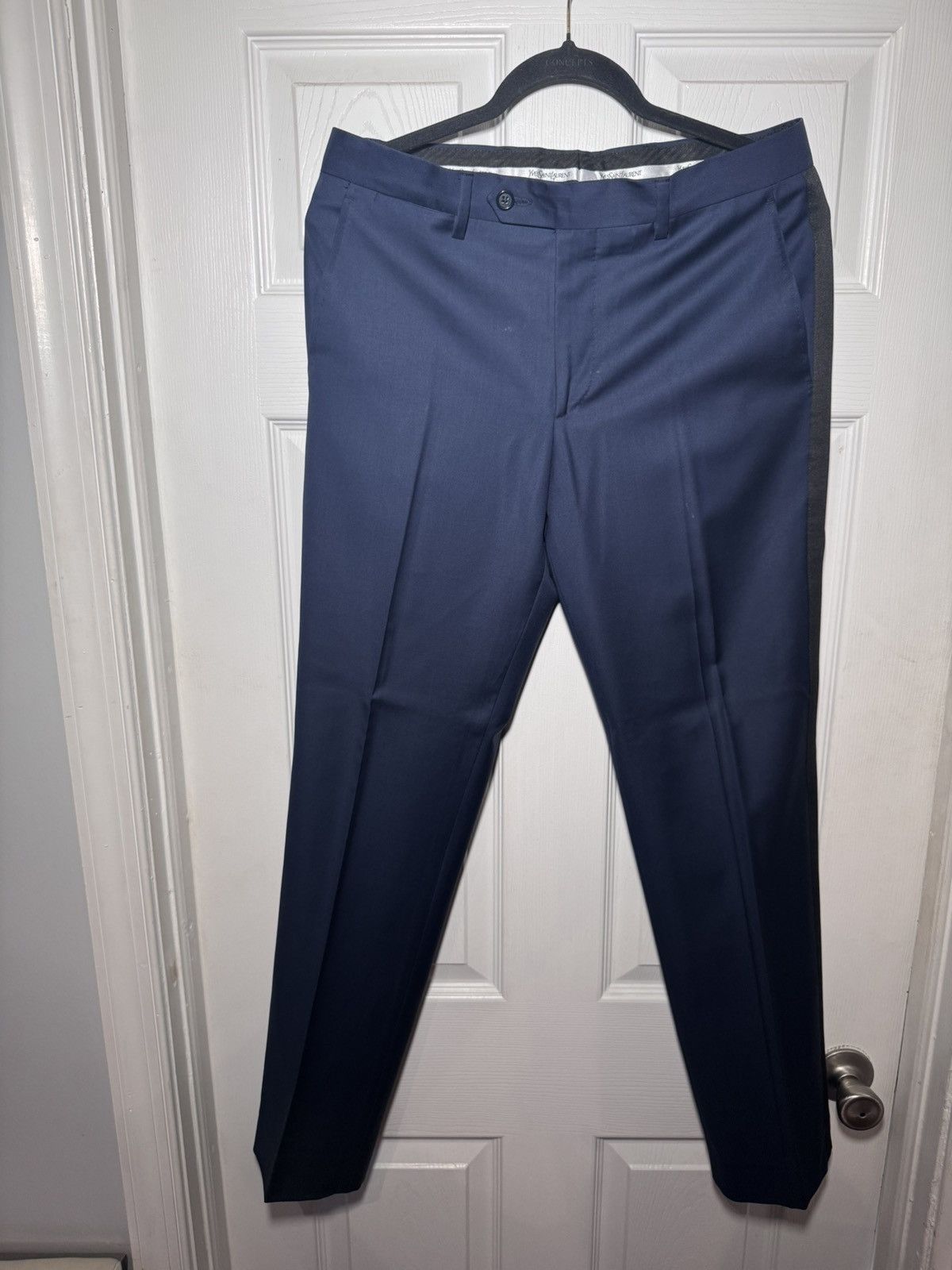 Yves Saint Laurent Yves Saint Laurent Pour Homme Navy Blue Tuxedo Suit Size 36R - 4 Thumbnail