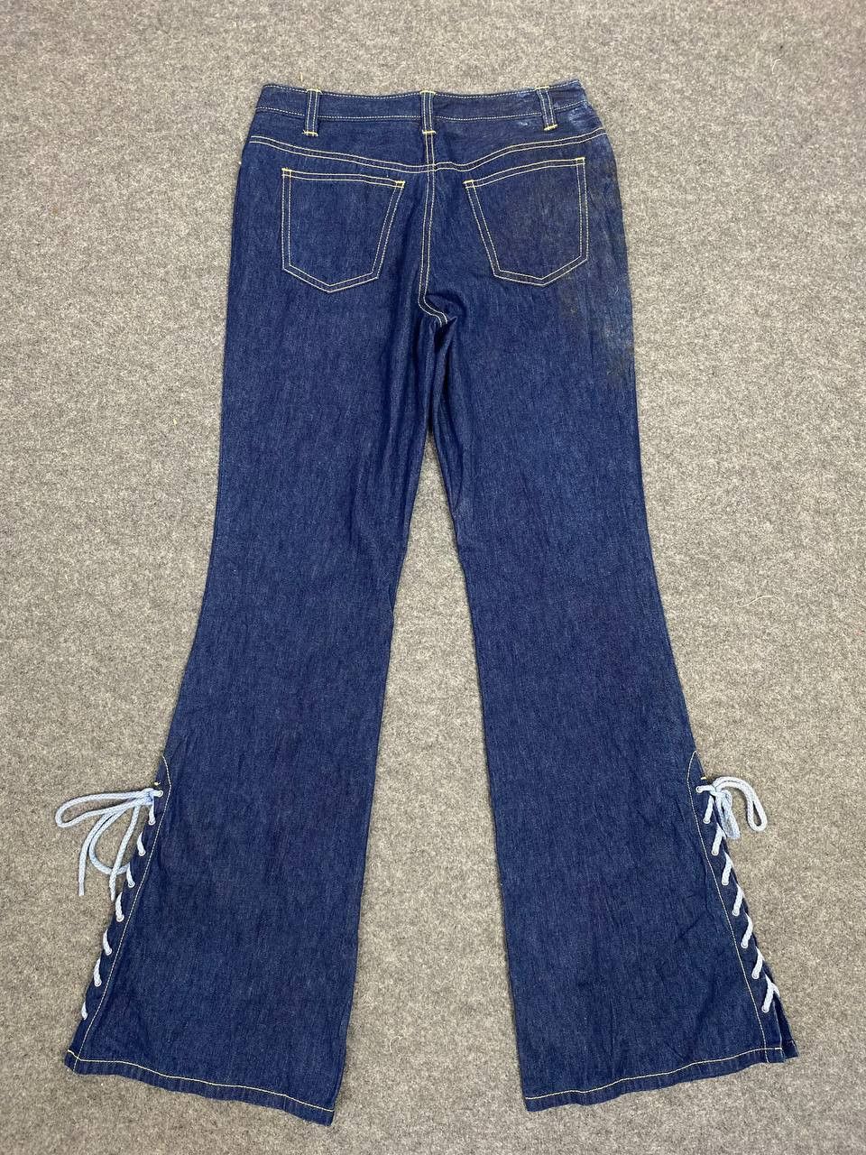 vintage japanese brand bootcut flare denim nice design