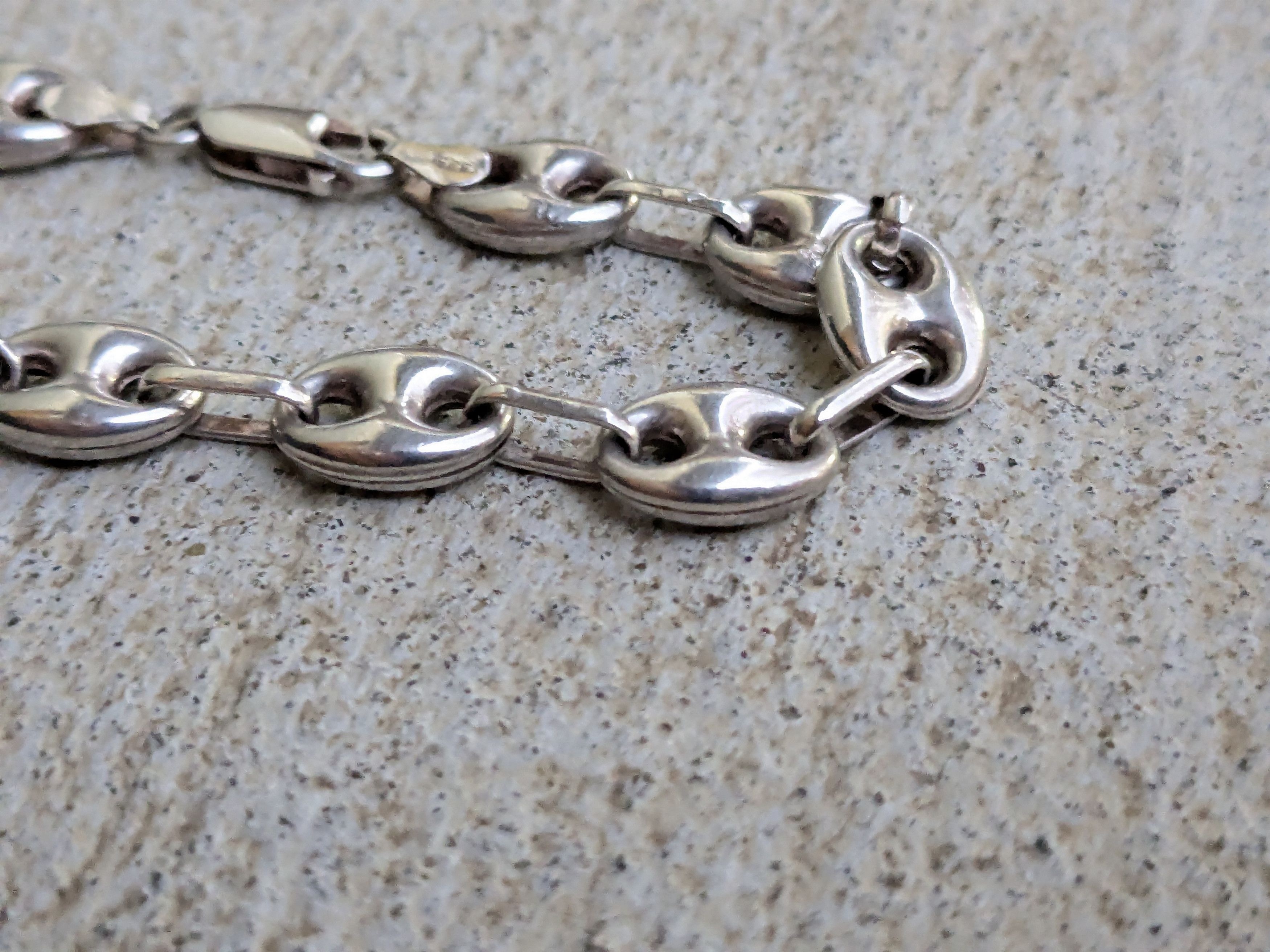 Vintage Vintage Sterling Silver Bracelet Puffy Hollow Anchor Size ONE SIZE - 8 Thumbnail