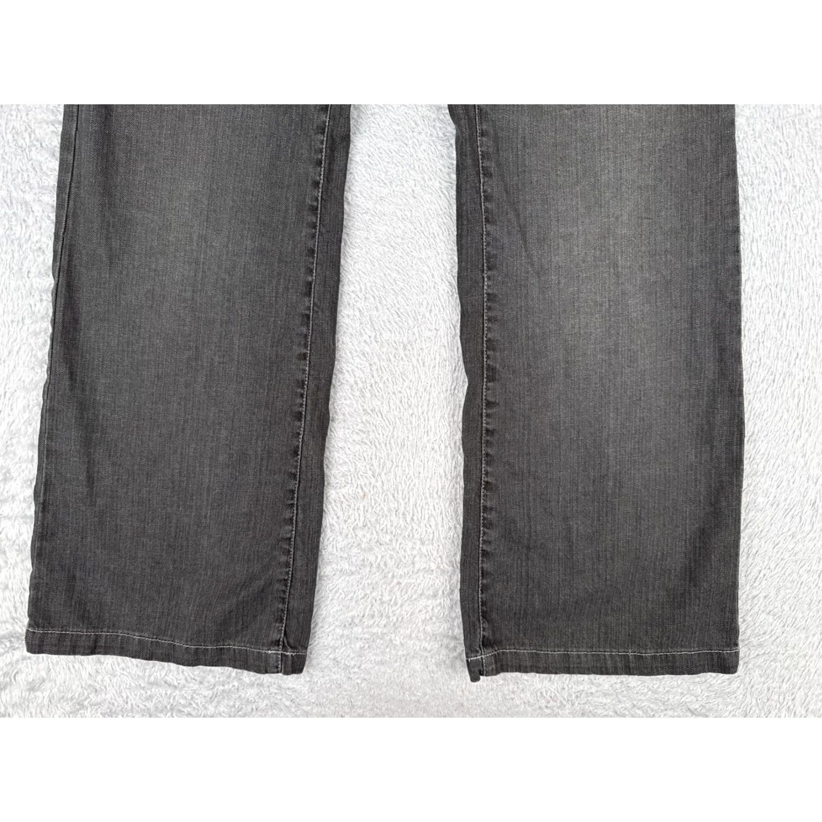 Vintage To The Max Jeans Womens 28 Gray Wide Leg Mid Rise 100% Cotton Distressed 28x32 Size 28" / US 6 / IT 42 - 2 Thumbnail