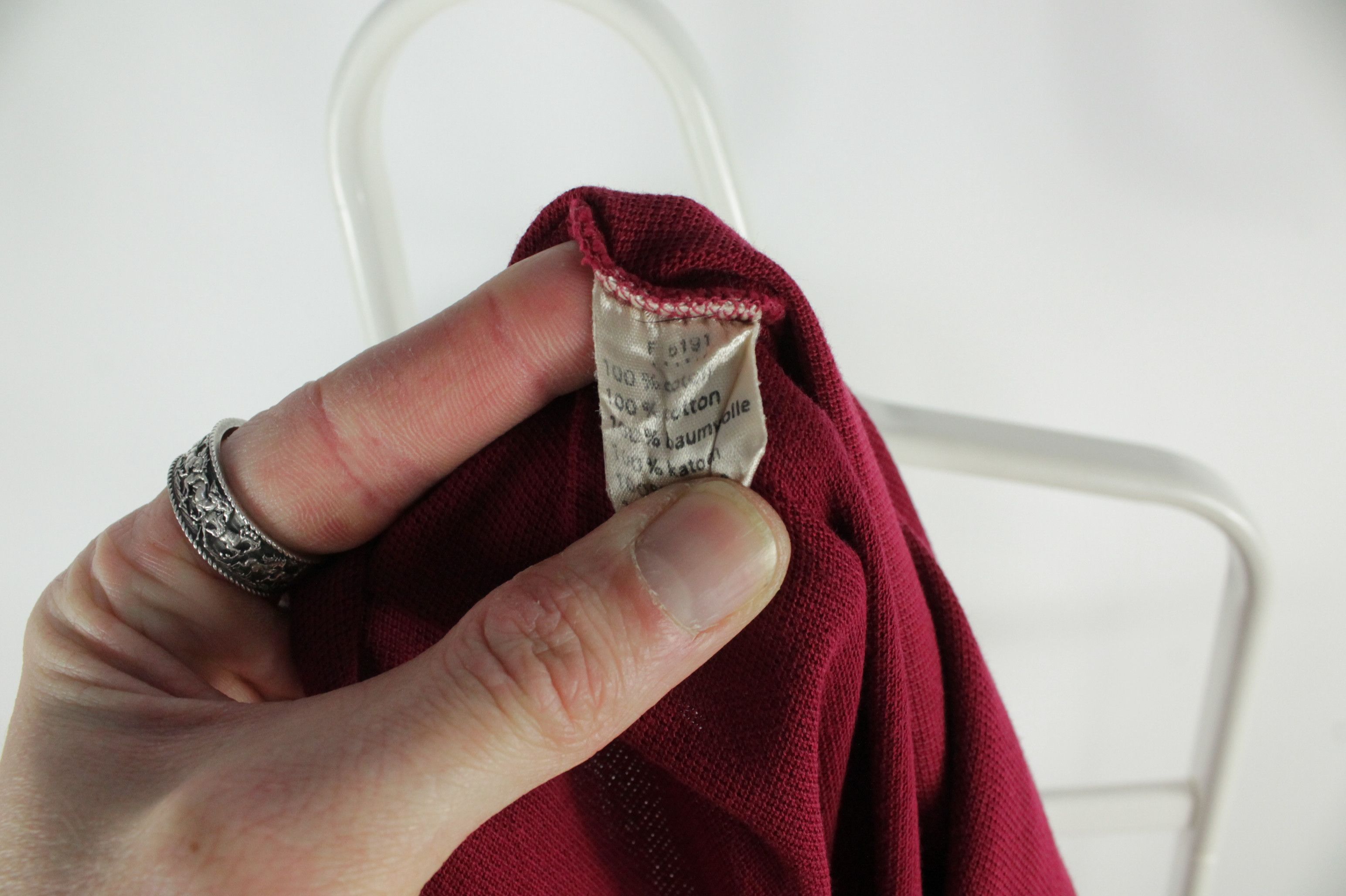 Lacoste × Vintage Vintage Lacoste Regular Fit Bordeux Polo Shirt Men's Size US XXL / EU 58 / 5 - 7 Thumbnail