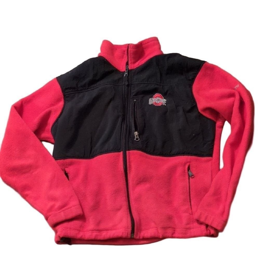Columbia Columbia X OSU Red Black Fleece Jacket Size Large Size L / US 10 / IT 46 - 2 Thumbnail