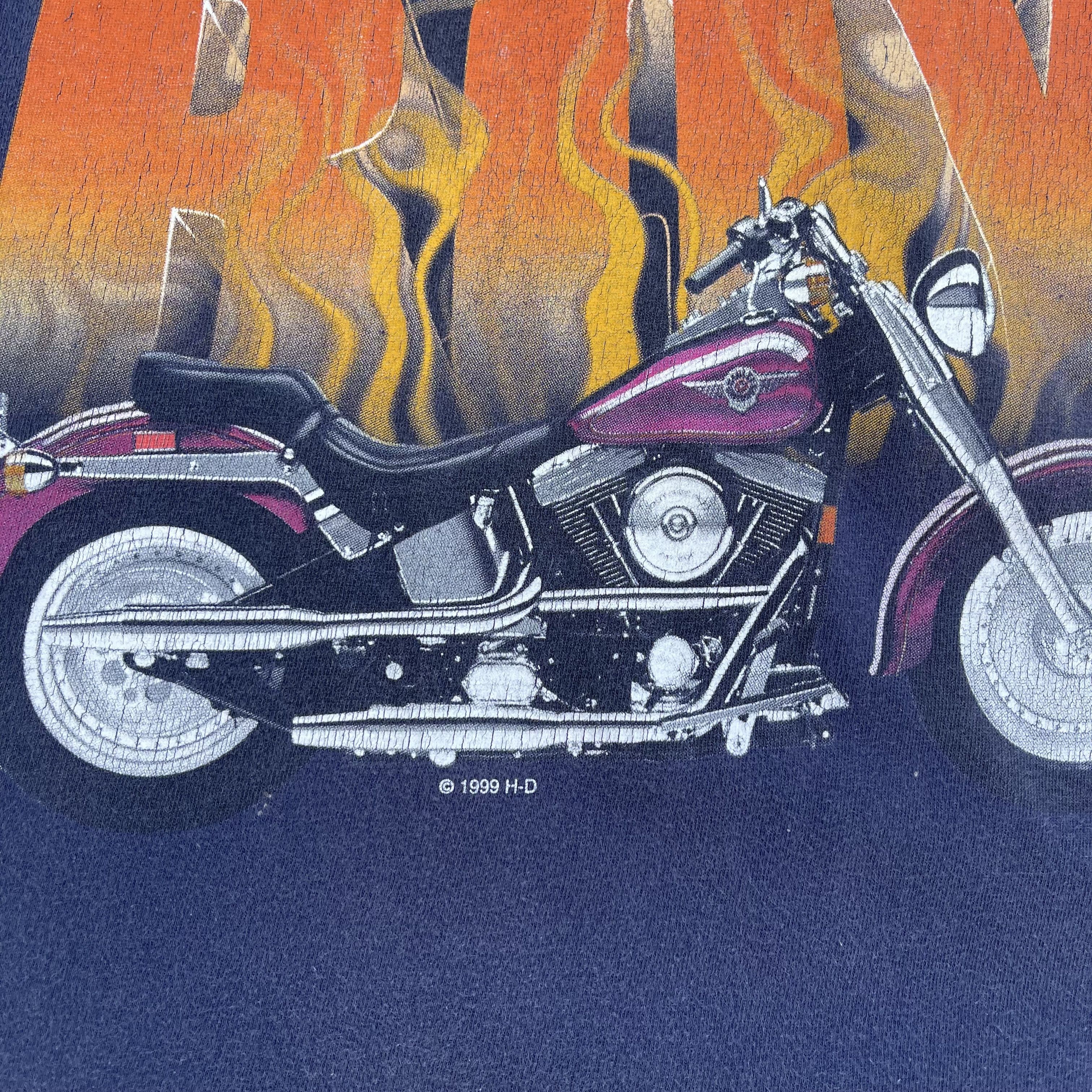 Harley Davidson 1999 Harley Davidson Fat Boy West Virginia T-shirt Size US XL / EU 56 / 4 - 3 Thumbnail