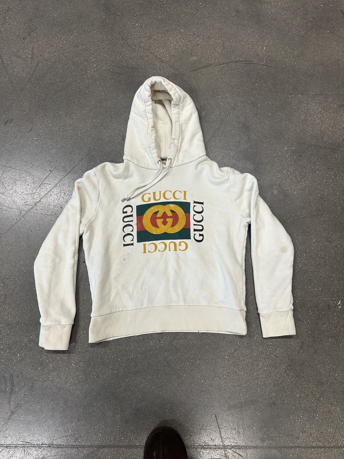 Gucci Gucci Oversize Sweatshirt with Gucci Logo White Size US XS / EU 42 / 0 - 1 Thumbnail