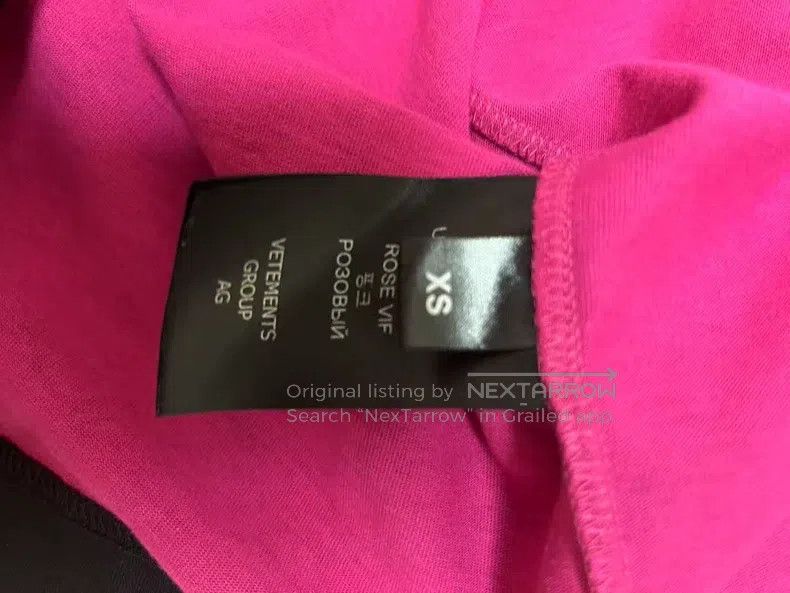 Vetements VETEMENTS Gradient Pink Letter Short Sleeve Size US XS / EU 42 / 0 - 5 Thumbnail