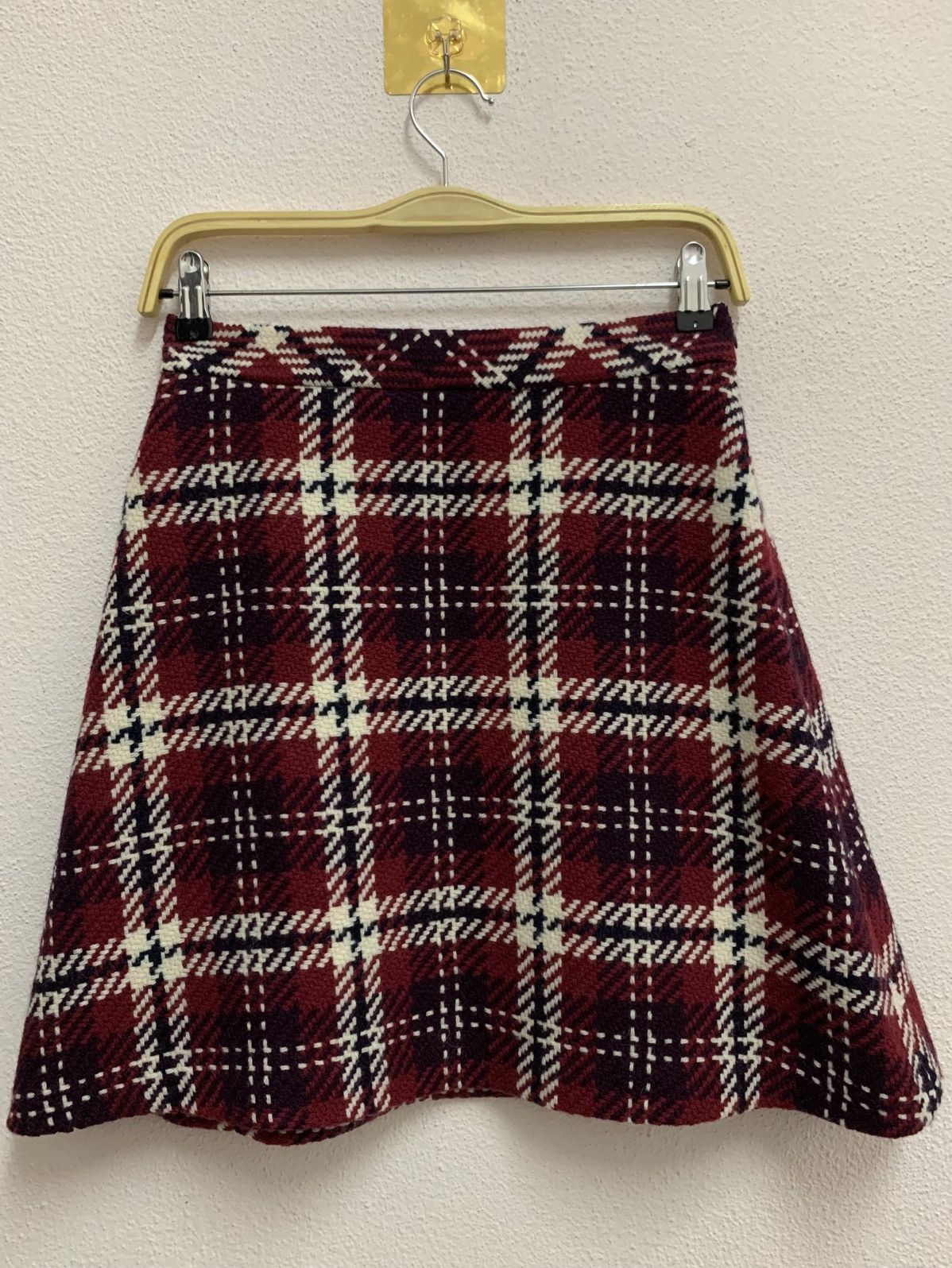 agnes b. AGNES B. Wool Tartan Mini Skirt Size 26" / US 2 / IT 38 - 1 Thumbnail