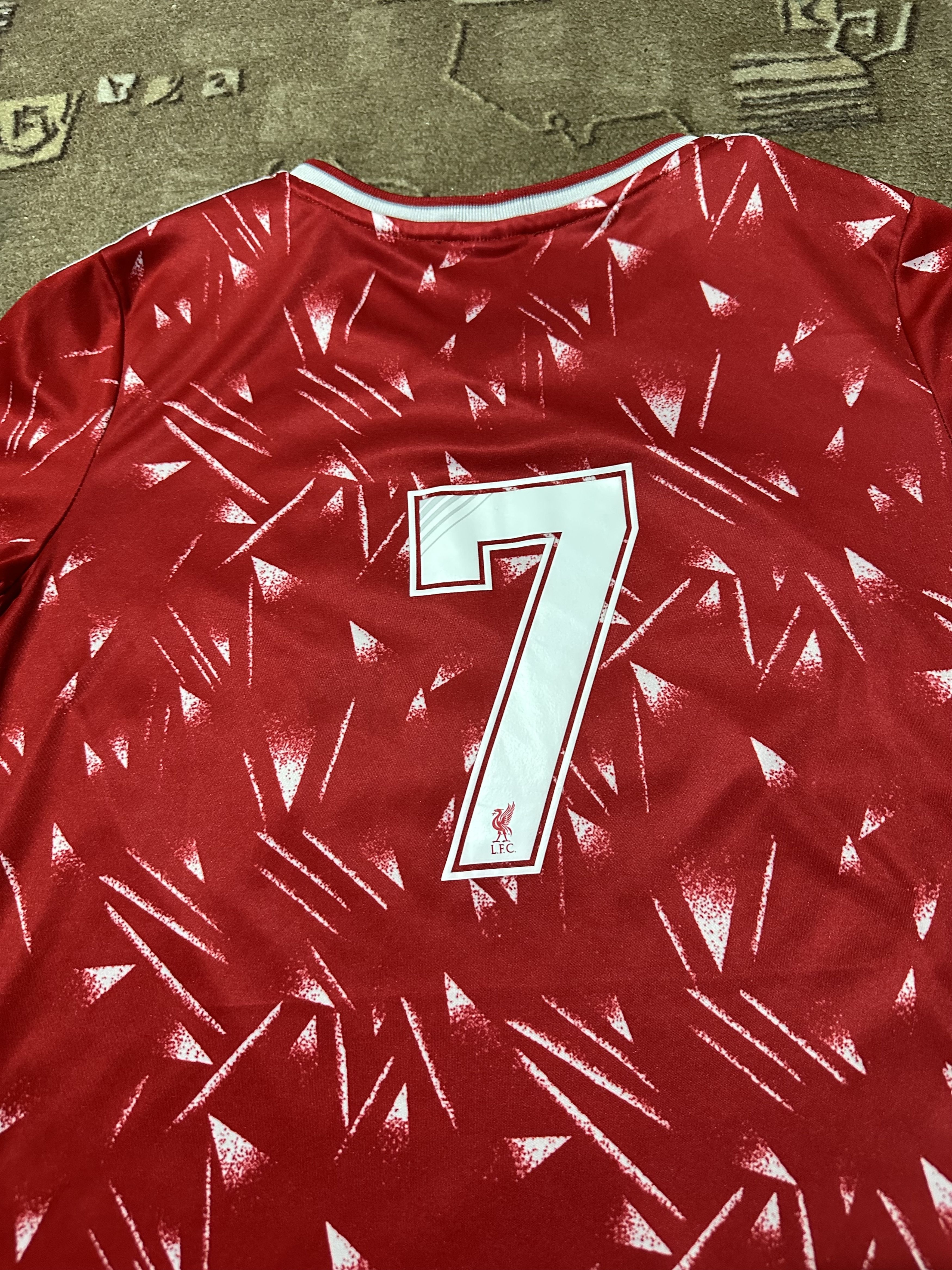 Vintage Football jersey Liverpool # 7 Boys 11-12Y Candy 1989-90 Size US XXS / EU 40 - 7 Thumbnail