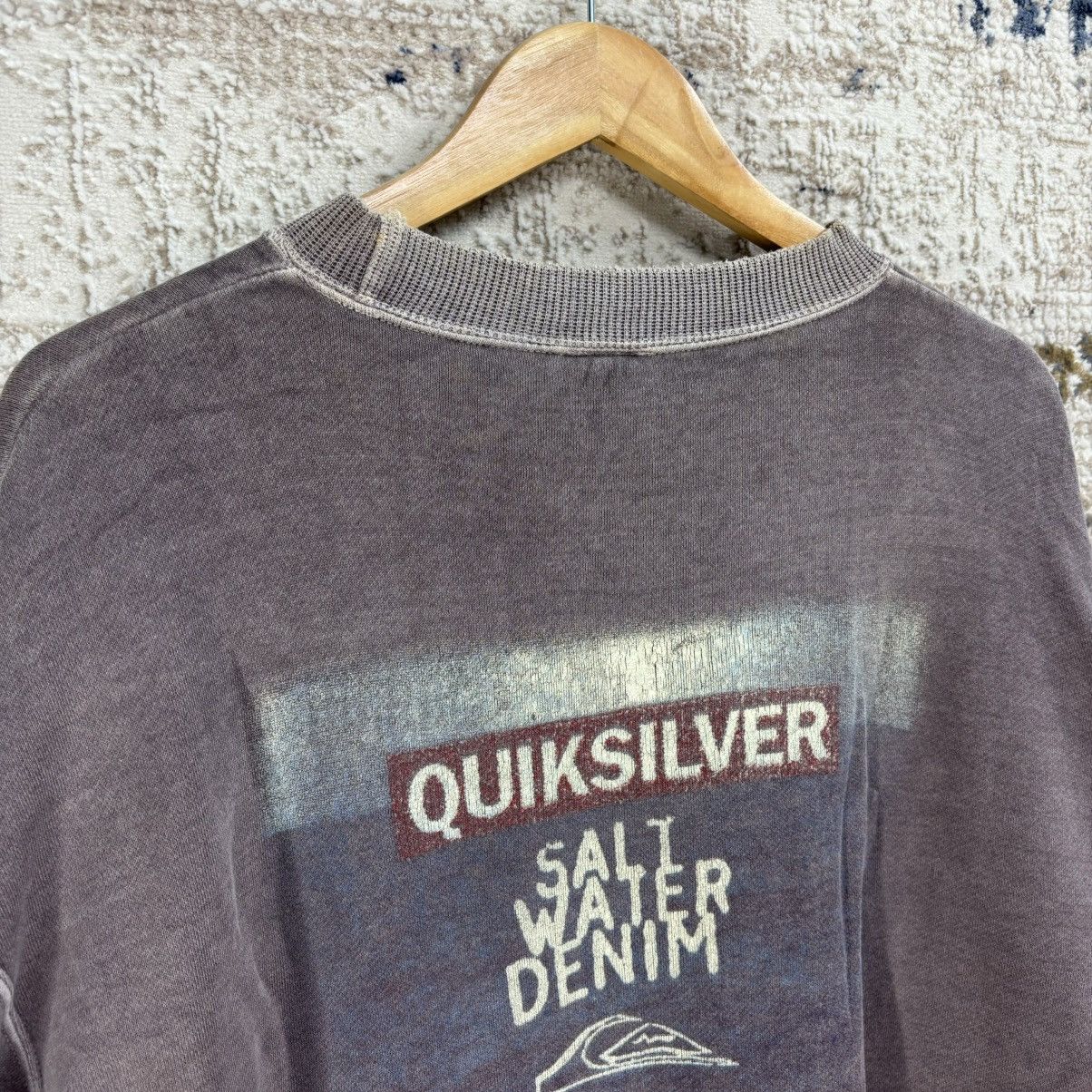 Quiksilver × Vintage Vintage Quiksilver Salt Water Denim Crewneck Sweatshirt Size US L / EU 52-54 / 3 - 13 Thumbnail