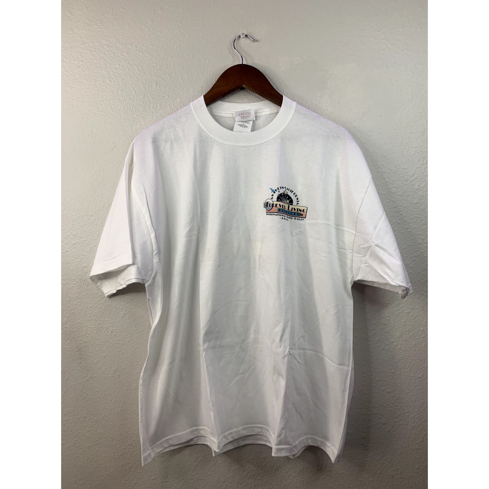Jerzees Vintage Promo Shirt Anaheim California White Large Tee Size US L / EU 52-54 / 3 - 2 Thumbnail