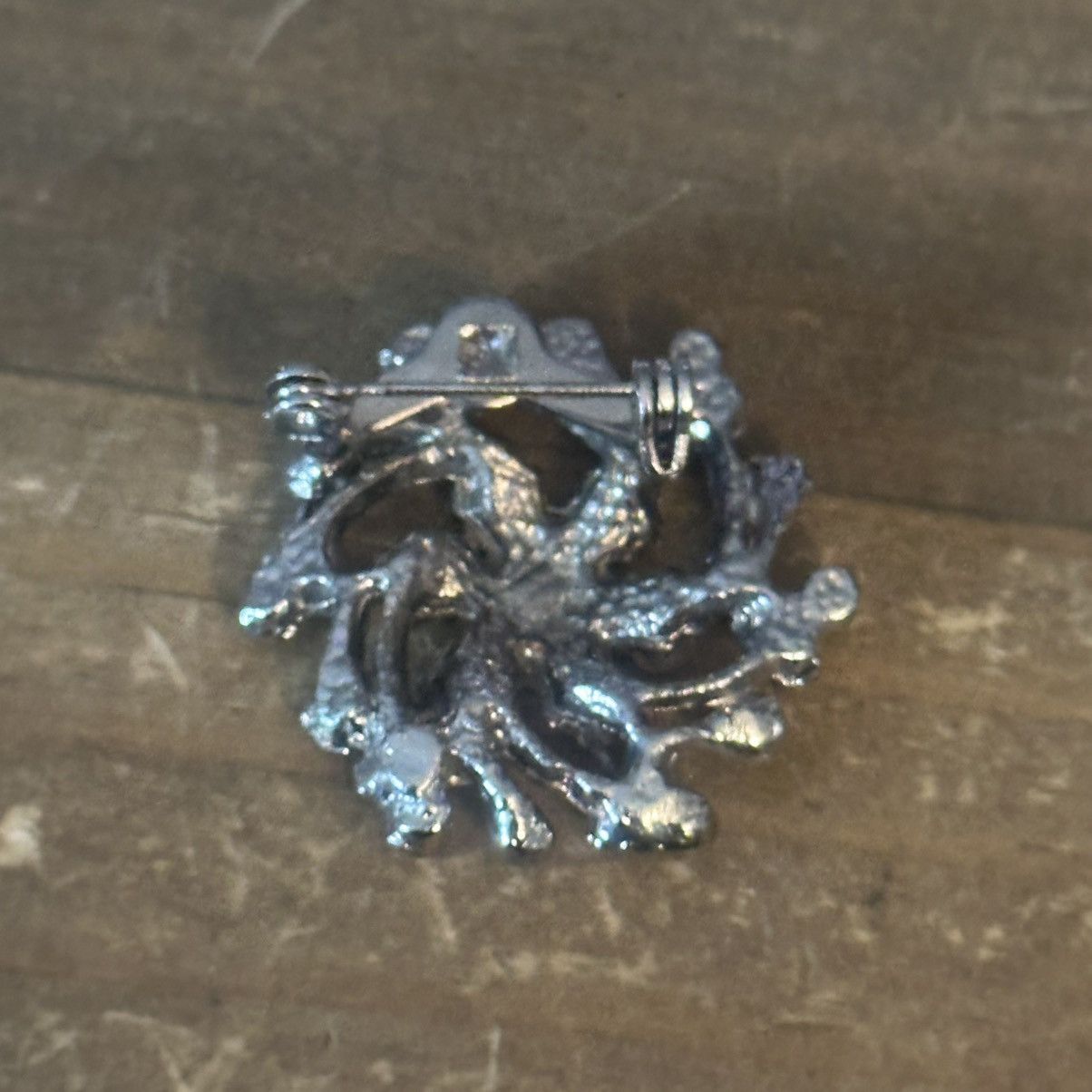 Vintage Vintage silver tone clear rhinestone flower brooch Size ONE SIZE - 3 Thumbnail