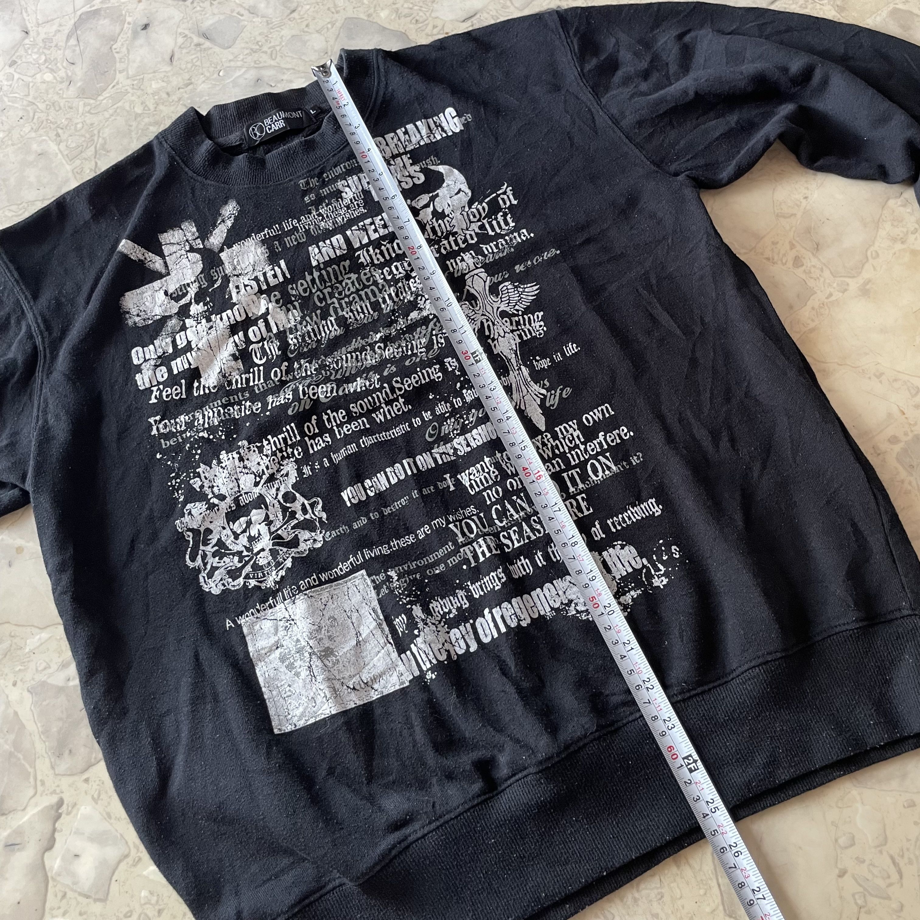 Japanese Brand Y2K Beaumont Carr Poem Crewneck IfSixWasNine Punk Grunge Size US M / EU 48-50 / 2 - 4 Thumbnail