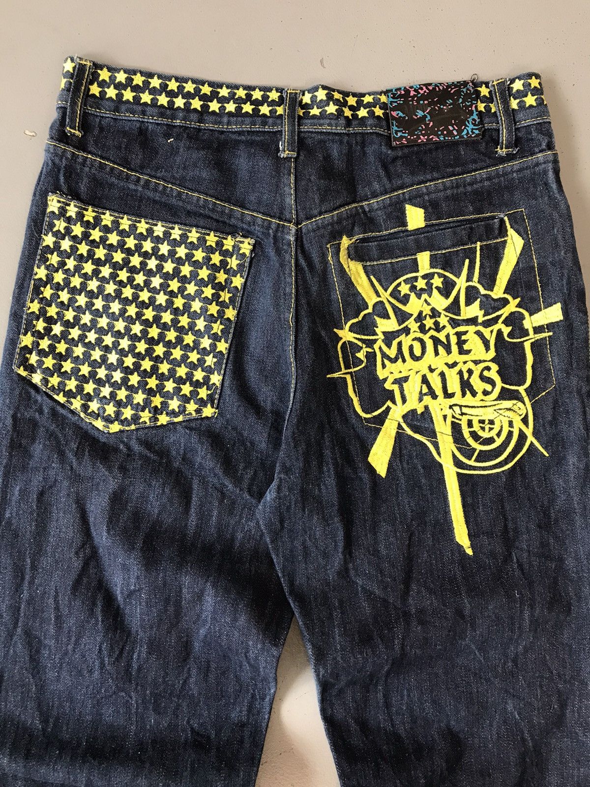 JNCO × Southpole × Vintage Vintage crazy money talks embroidered denim Size US 32 / EU 48 - 14 Thumbnail