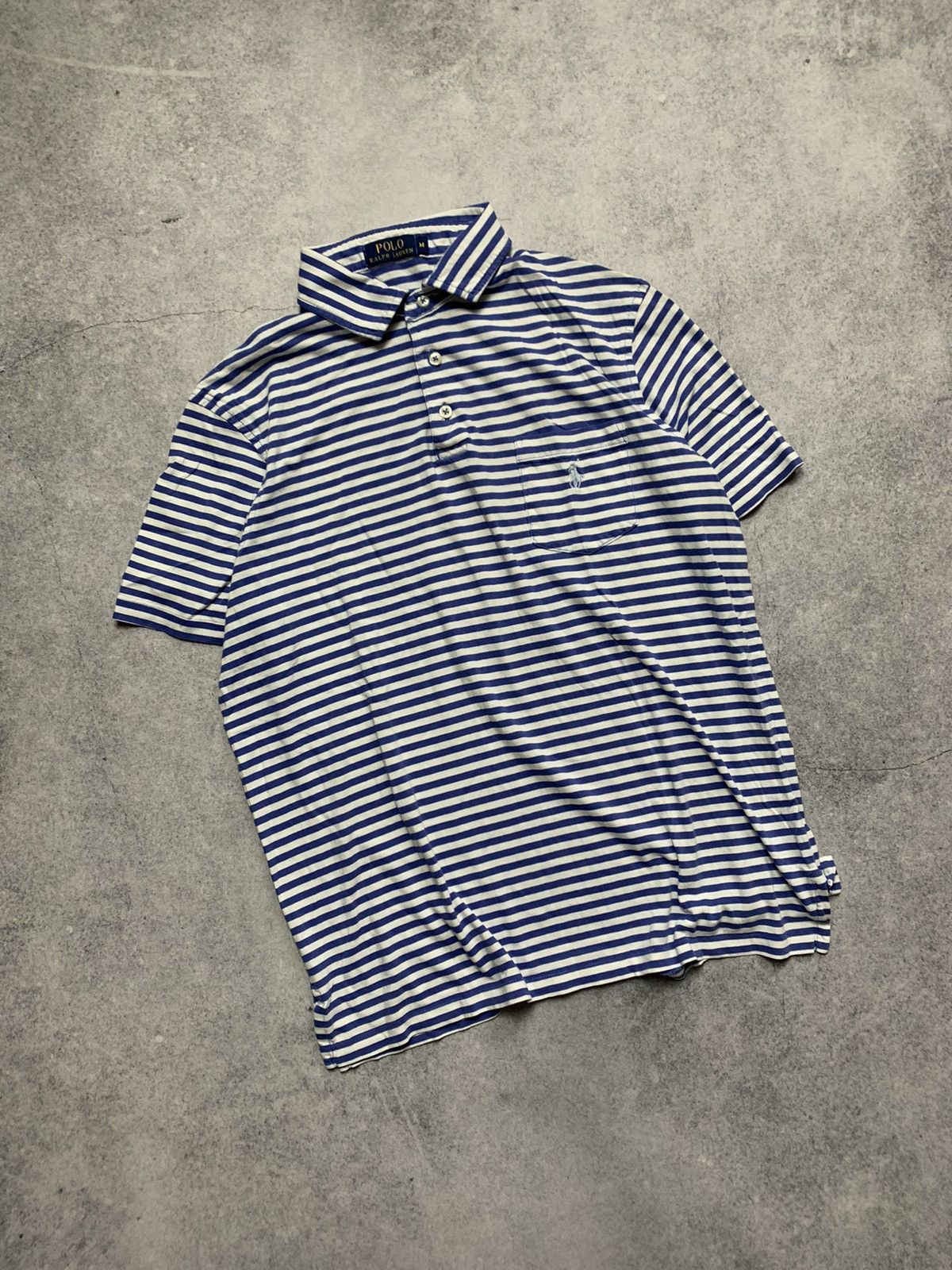 Ralph Lauren Vintage Polo Ralph Lauren faded pocket Y2K Rugby polo shirt Size US M / EU 48-50 / 2 - 1 Thumbnail