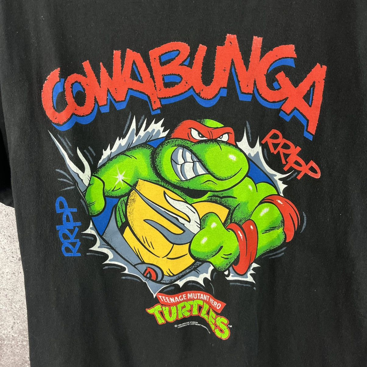 Cartoon Network Vtg 1990 Single Stitch Teenage Mutant Ninja Turtles Rafael Size US L / EU 52-54 / 3 - 3 Thumbnail