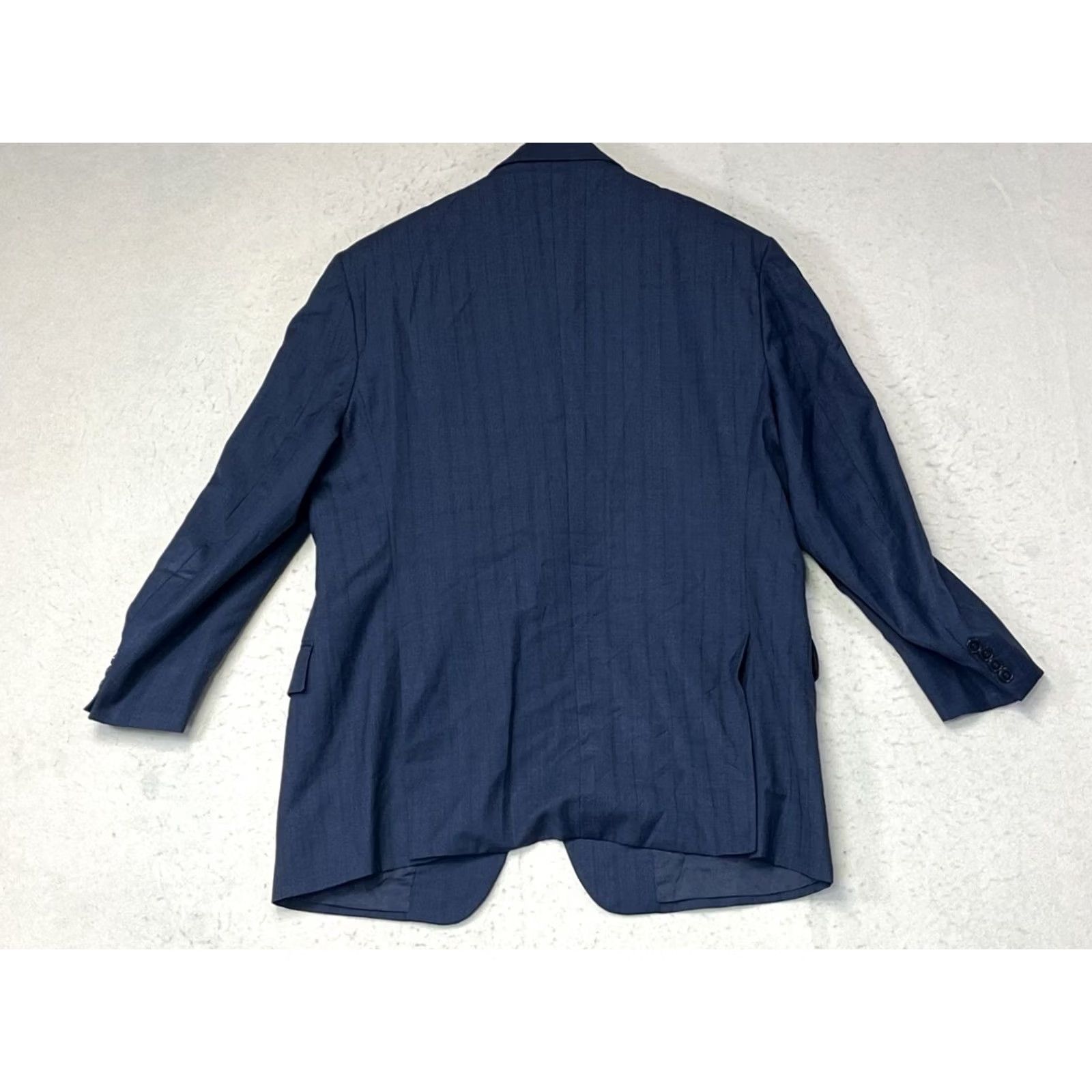 Joseph Abboud Joseph Abboud Blazer Jacket Blue Wool 44R Navy Notch Lapel Single-Breasted 2-Button USA Made Vintage? No Size 44R - 2 Thumbnail