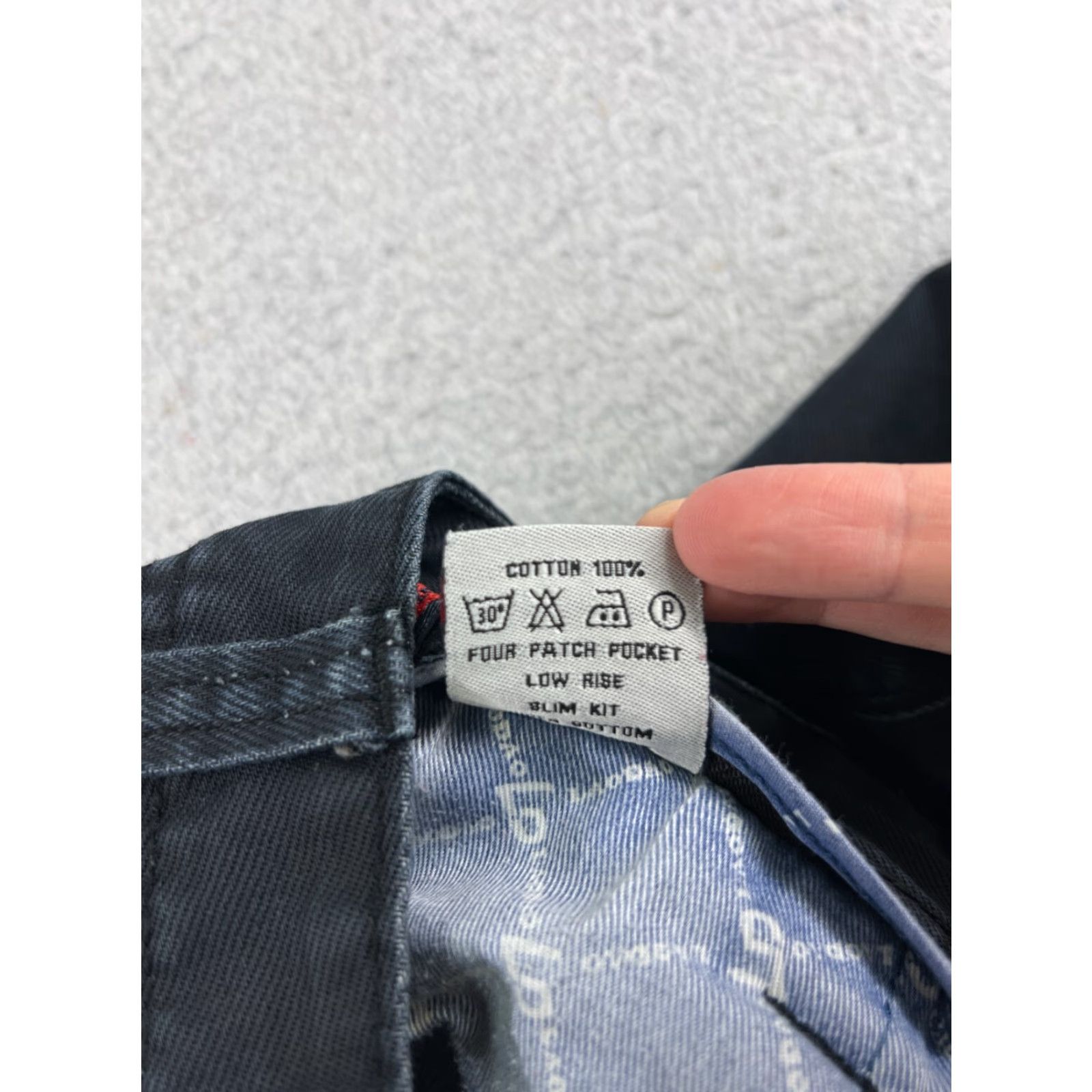 Vintage LaoDao Jeans Mens Jeans Belt Buckle Cinch Back 30x26 Black Denim Straight Leg 5-Pocket Regular Mens Size US 33 - 6 Thumbnail