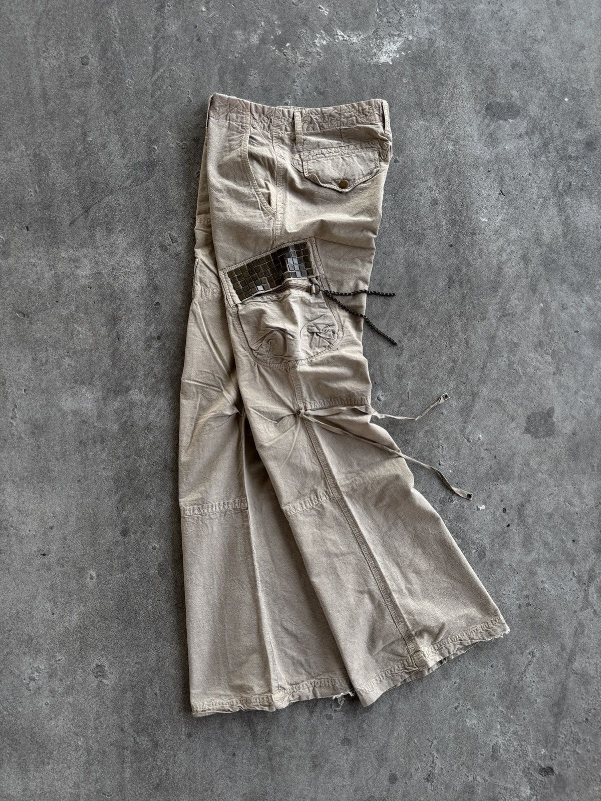 Kiminori Morishita Halb Kiminori Morishita Cargo Flare Canvas Pants Size US 33 - 4 Thumbnail