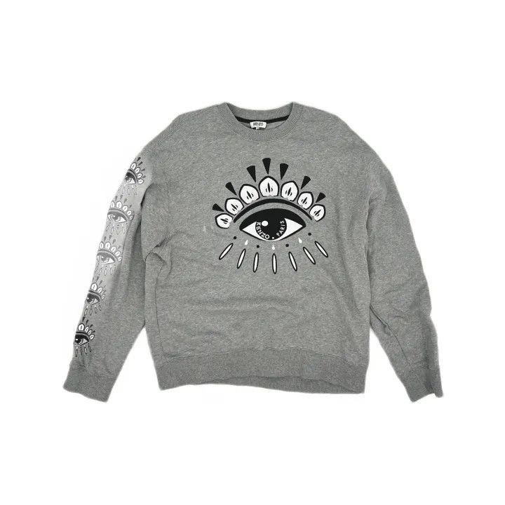 Kenzo KENZO Classic Grey Eyeball Graphic Sweatshirt -2507 Size US XS / EU 42 / 0 - 2 Thumbnail