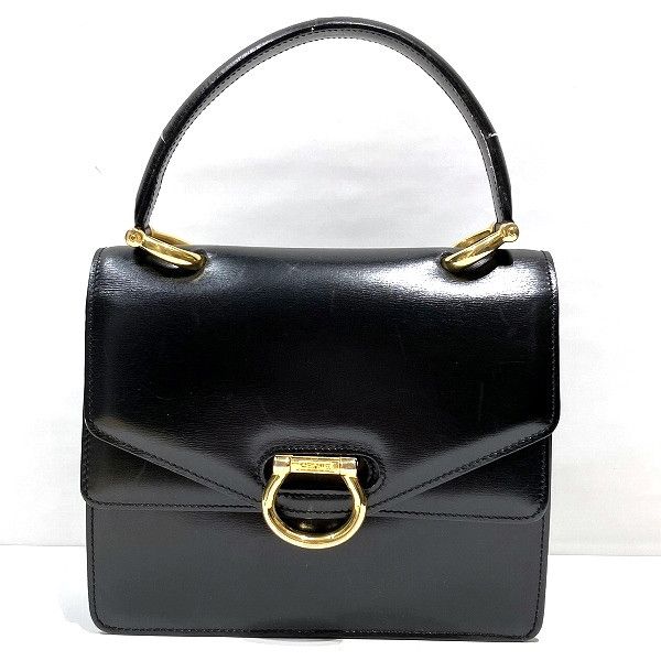 Celine Celine Celine Double Flap Leather Black Handbag Leather Handbag in Fair Condition Size ONE SIZE - 1 Thumbnail