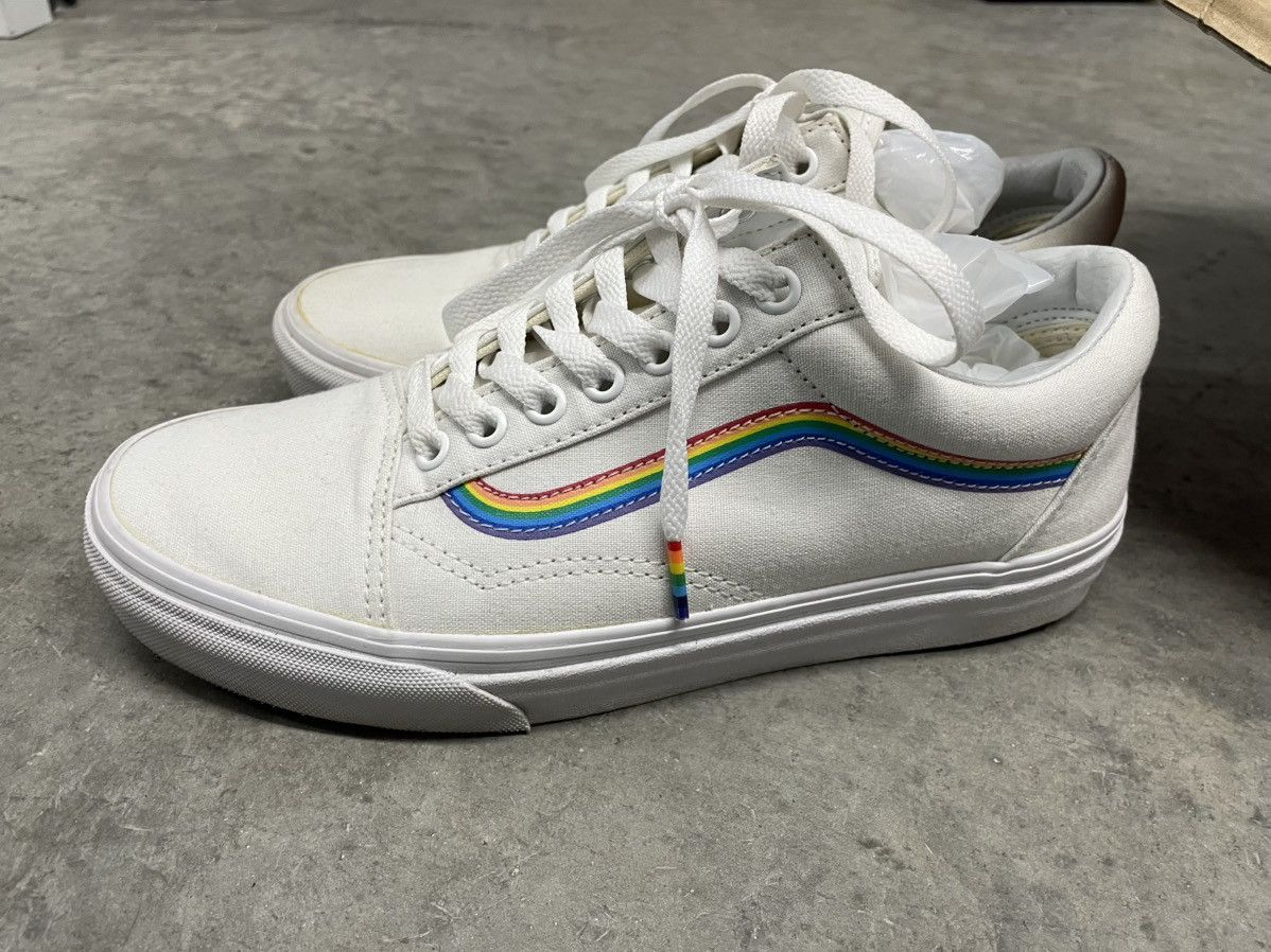 Vans Vans Old Skool True White/Rainbow Size US 8.5 / IT 38.5 - 9 Thumbnail