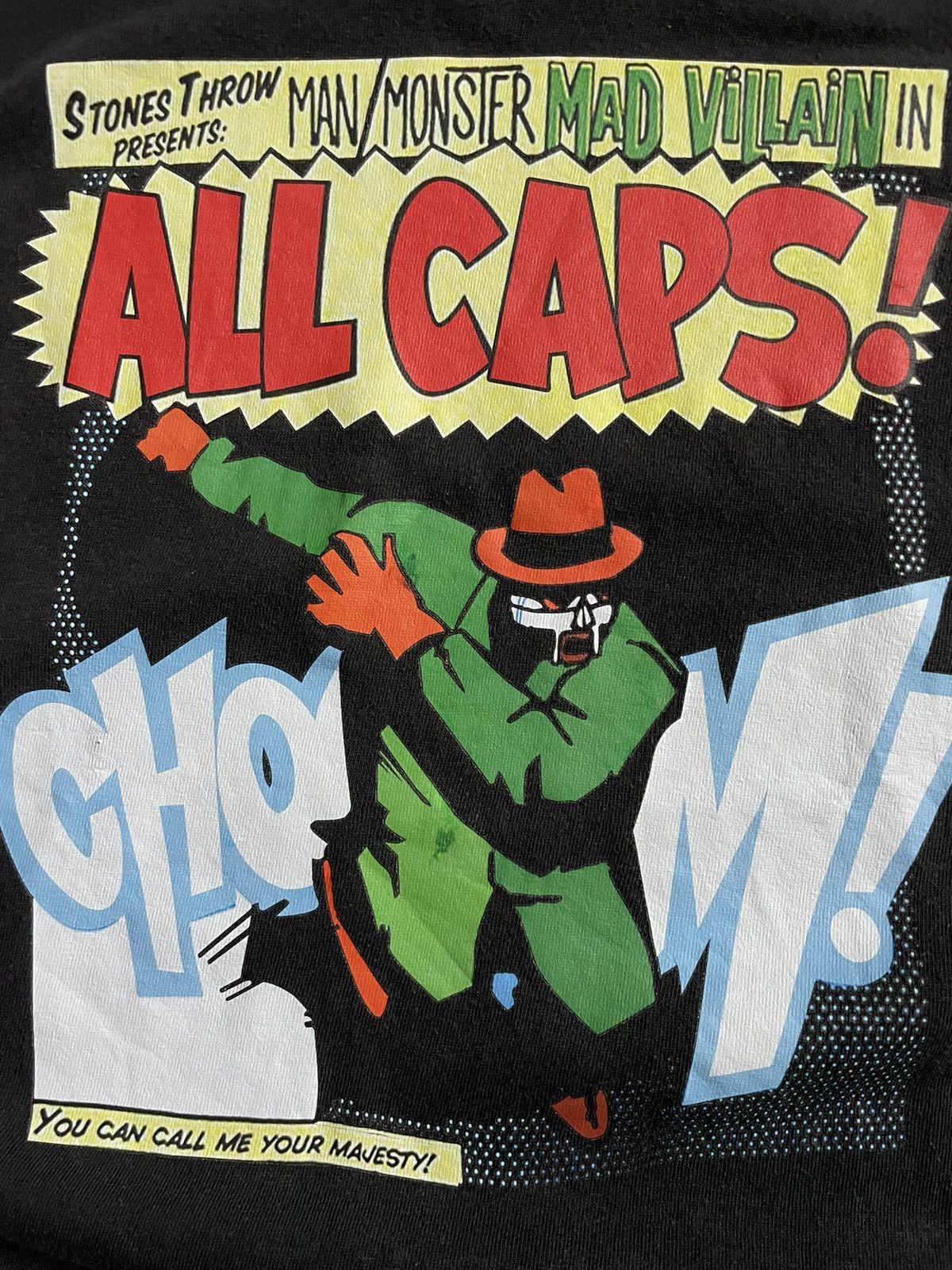MF Doom × Rap Tees × Vintage Mf Doom All Caps Rap T-Shirt Vintage Stones Throw VERY RARE Size US L / EU 52-54 / 3 - 4 Thumbnail