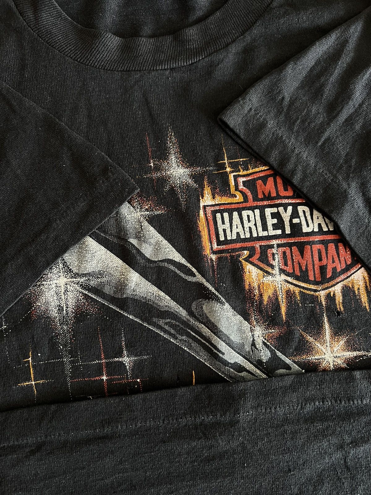 Harley Davidson Vintage 80s Harley Davidson Real Steel Sword Tee Made in USA Size US M / EU 48-50 / 2 - 8 Thumbnail