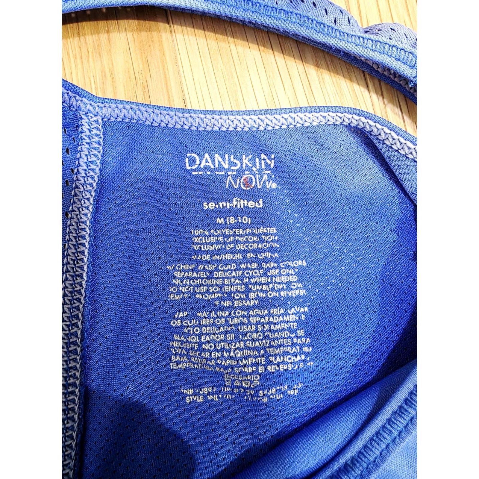 Vintage Danskin Now Tank Top Racerback Slim Blue M Women's Medium Size M / US 6-8 / IT 42-44 - 2 Thumbnail