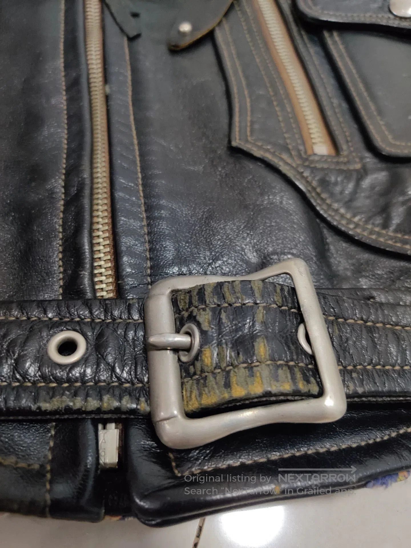 TOYS McCOY vintage black leather motorcycle jacket. Size US M / EU 48-50 / 2 - 9 Thumbnail