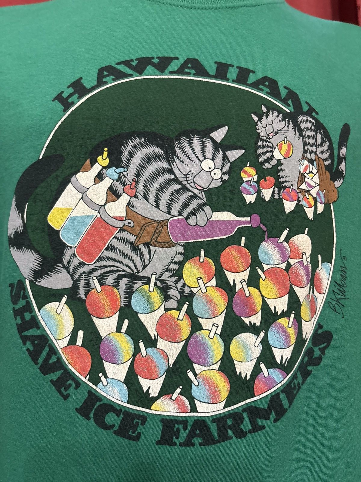 Vintage Vintage B Kliban Cat Tshirt Y2k Shaved Ice Farmers Tee Size US XL / EU 56 / 4 - 3 Thumbnail