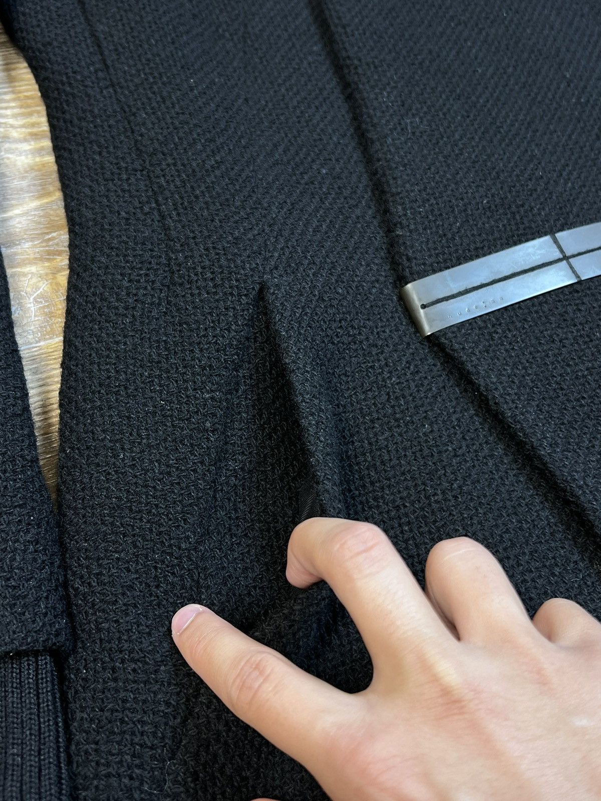 Japanese Brand × MASAHIROMARUYAMA × Vintage Masahiko Maruyama Rib Knit Black Wool Jacket Size 1 Size M / US 6-8 / IT 42-44 - 6 Thumbnail