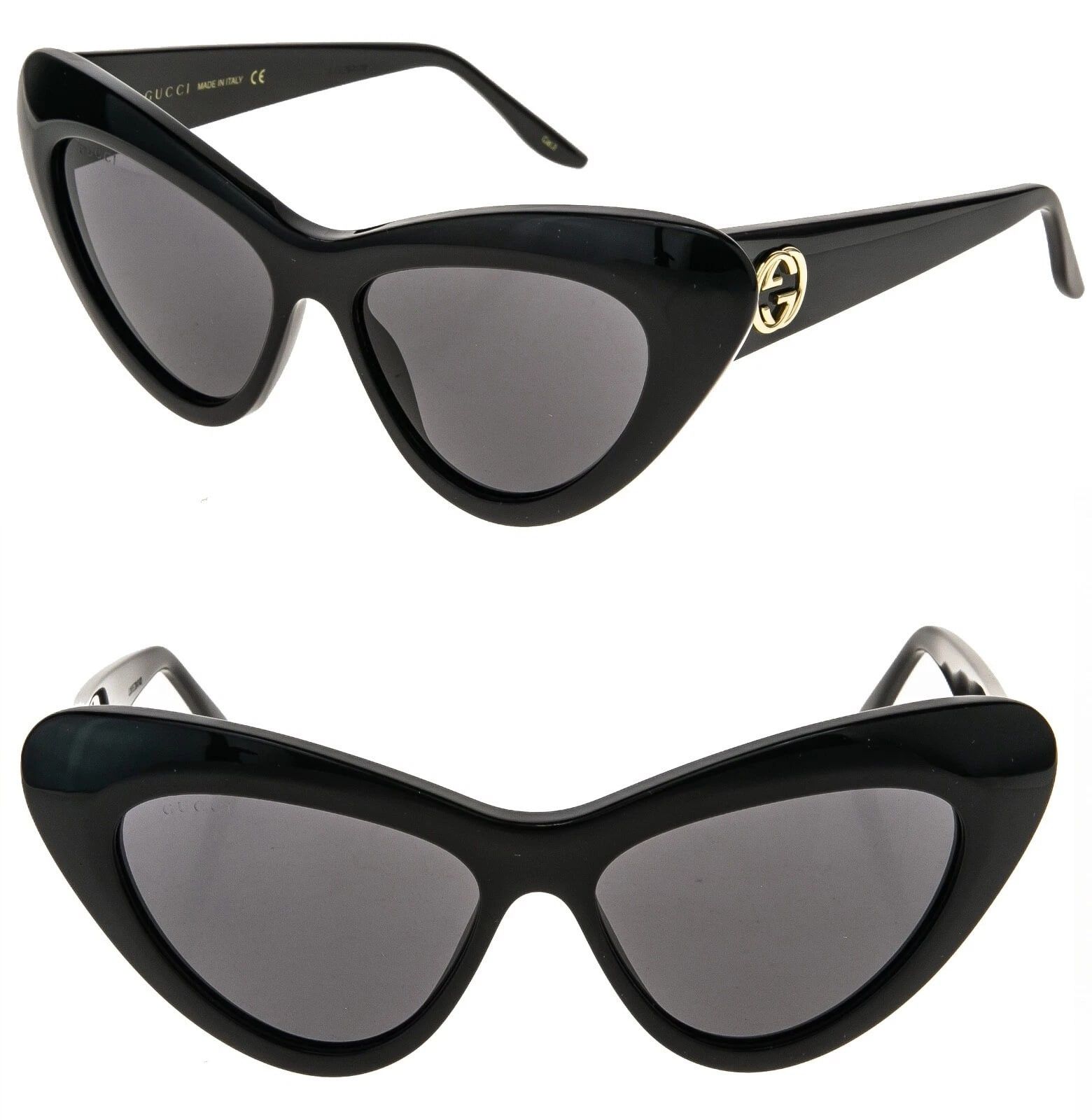 Gucci GUCCI Gg0895s 0895 Black Cat Eye Runway 001 Retro Fashion Size ONE SIZE - 1 Thumbnail