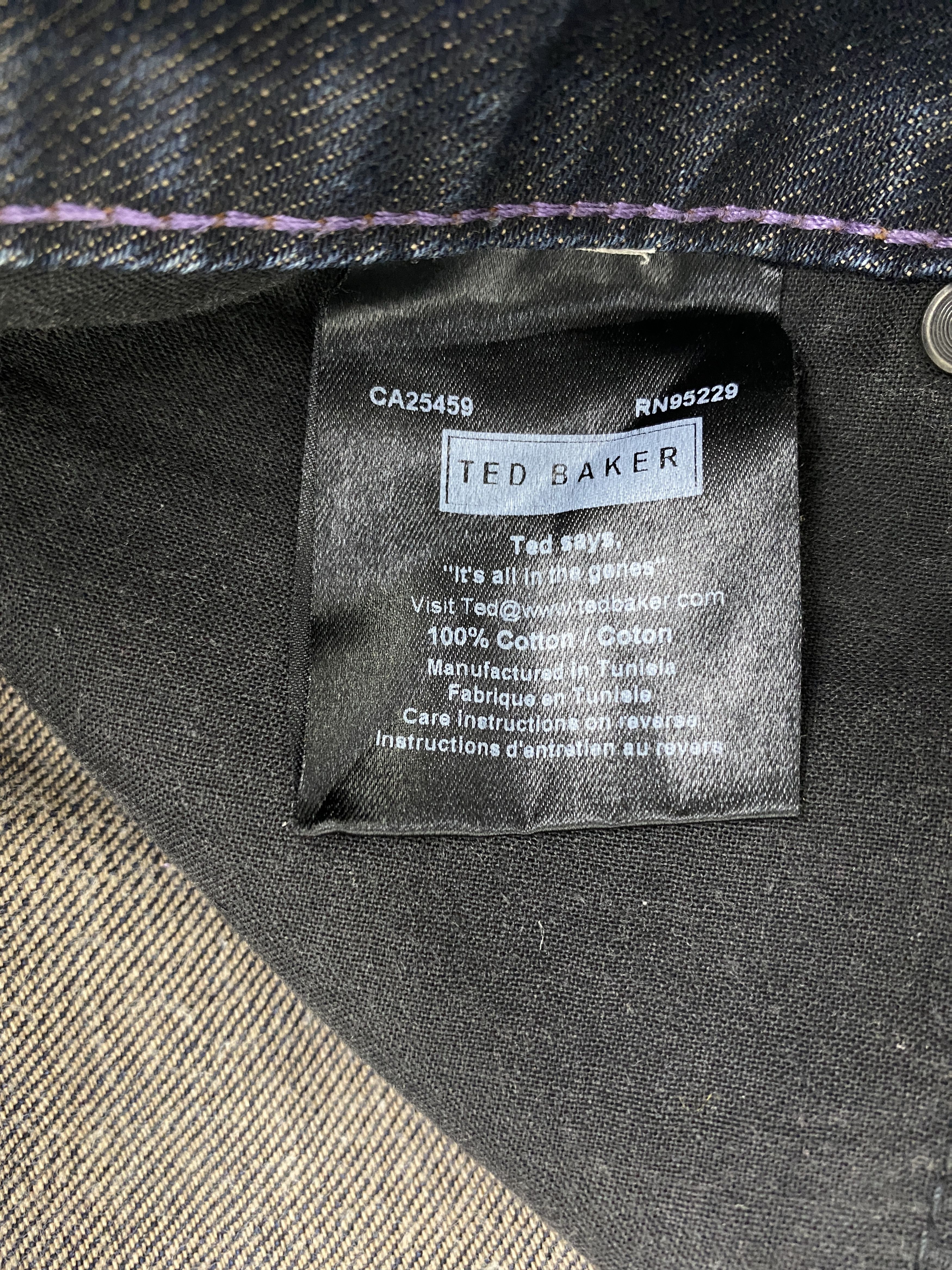 Ted Baker Vintage Ted Baker Button Ups Faded Blue Jeans S0029 Size US 35 - 9 Thumbnail