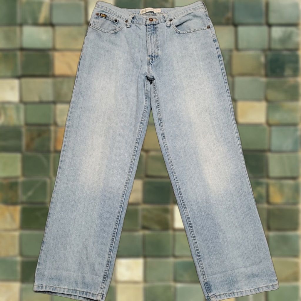 Lee VINTAGE Lee Jeans Mens 34x30 Blue Denim Relaxed Loose Casual Baggy Y2K Jeans Mens Blues Denim 34 30 Baggy Relaxed Size US 34 / EU 50 - 1 Thumbnail