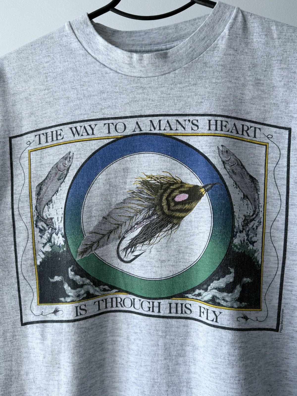 Vintage Vintage 1991 Peggy Murray Fly Fishing Graphic T-Shirt Tee Size US L / EU 52-54 / 3 - 3 Thumbnail