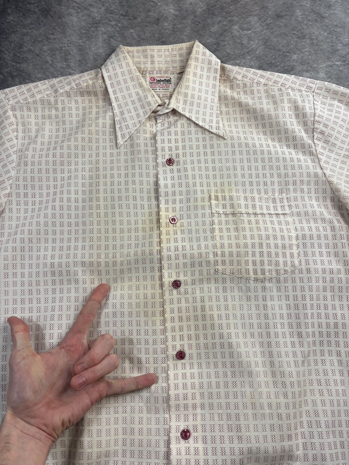 Vintage 1960s Vintage Shortsleeve Shirt Pattern Perma Press Summer Size US M / EU 48-50 / 2 - 7 Thumbnail