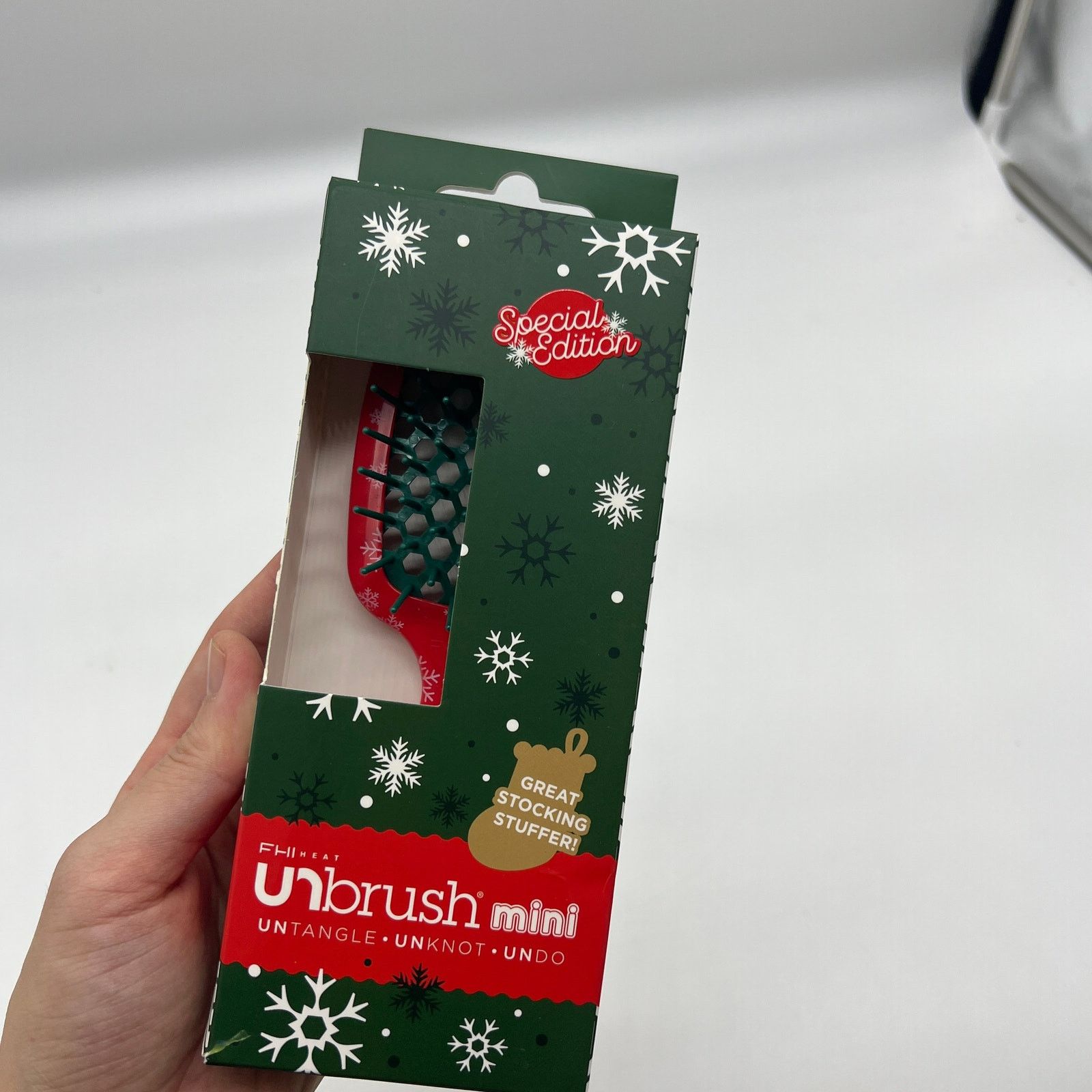 Other New UNbrush Mini Detangling Hairbrush Red Green Tra Size ONE SIZE - 4 Thumbnail