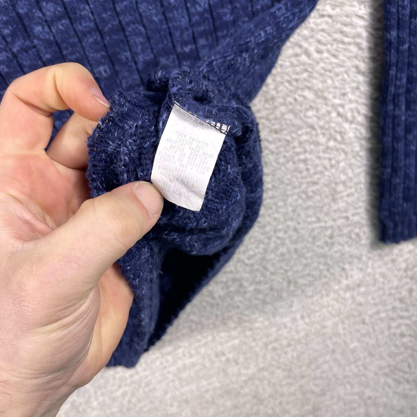 Vintage VINTAGE LL Bean Fisherman Sweater Mens Large Blue Cotton Made in USA Ribbed 90's Pullover Crew Neck Long Sleeve Knit Shirt USA Mens L. Size US L / EU 52-54 / 3 - 7 Thumbnail
