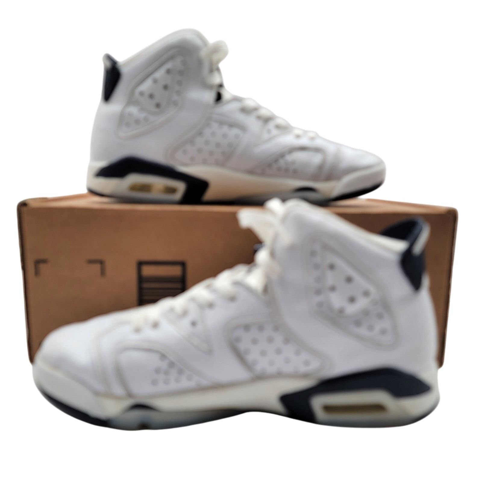 Nike Air Jordan 6 Retro GS 'Midnight Navy' Sz 6Y/7.5W 384665-141 Size US 7.5 / IT 37.5 - 2 Thumbnail