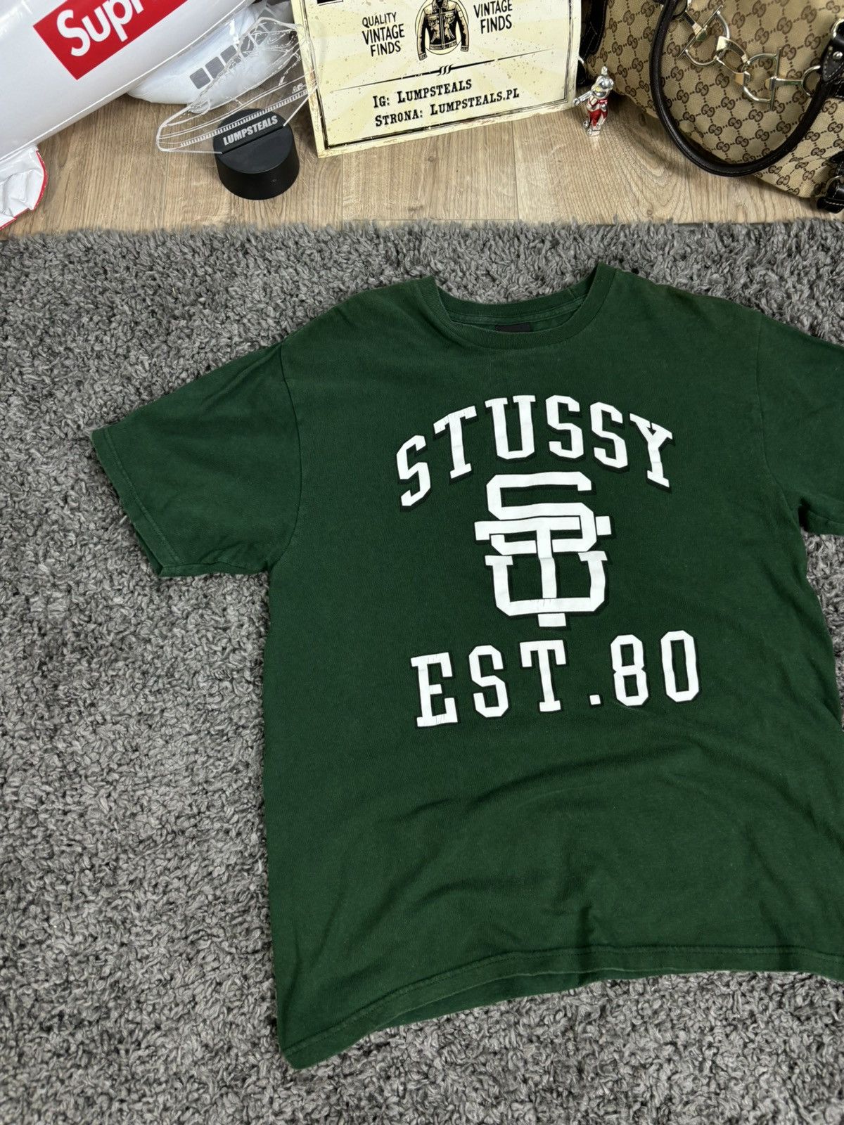 Designer × Stussy Trendy Hype Big Logo Stussy Spell Out Streetwear Y2K Size US M / EU 48-50 / 2 - 2 Thumbnail