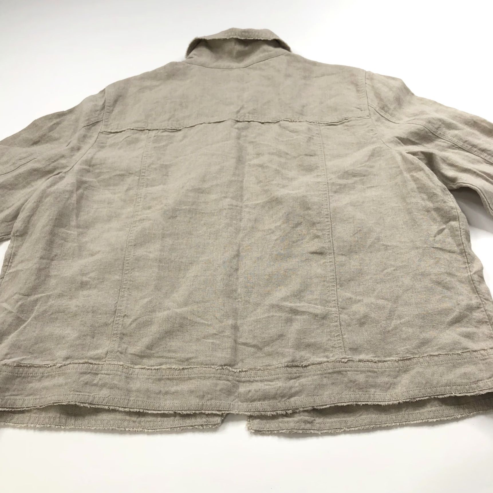 Charter Club Charter Club Luxury XXL 100% Linen Long Sleeve Shacket Shirt Jacket Beige MINT Shirt Womens Basic Casual All Seasons Size XXL / US 16-18 / IT 52-54 - 6 Thumbnail