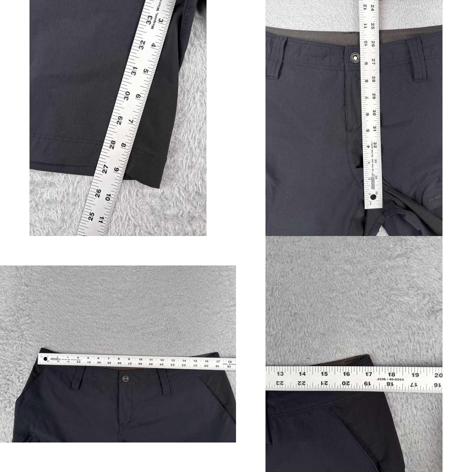 Vintage REI Women Cargo Shorts 12 Black Nylon Cotton Pockets Zipper Quick Dry Hiking 34x9 Adult Womens Size 34" / US 12 / IT 48 - 8 Thumbnail