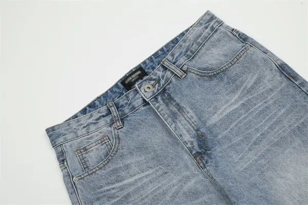 VIBE American retro wide-leg casual washed distressed loose jeans Size US 32 / EU 48 - 4 Thumbnail