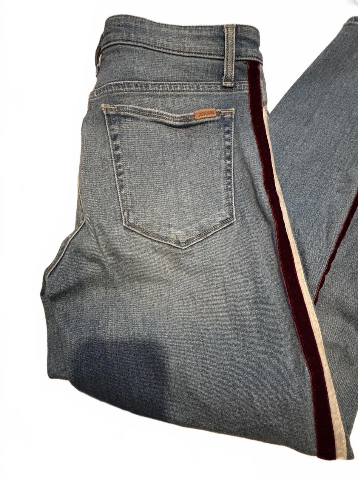 Designer JOE’S JEANS Charlie Velvet Stripe High Rise Skinny Jeans 27 Size 27" / US 4 / IT 40 - 3 Thumbnail