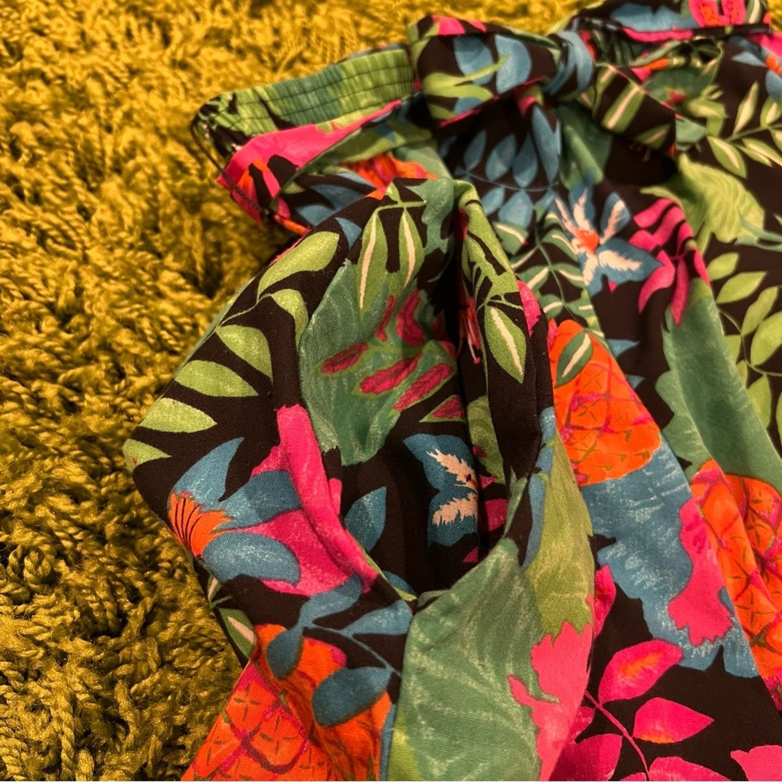 Vintage Vintage 80s Hawaiian Floral High Waisted Elastic Shorts Size 32" / US 10 / IT 46 - 7 Thumbnail